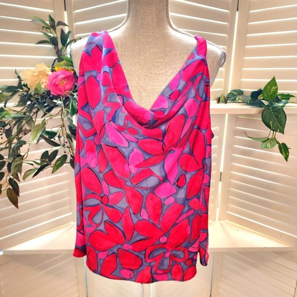 NIC + ZOE NEW HAPPY SPLASH FLORAL BLOUSE SIZE 2X